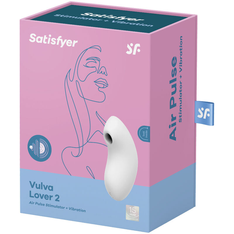 SATISFYER - STIMOLATORE E VIBRATORE A IMPULSI D'ARIA VULVA LOVER 2 BLU