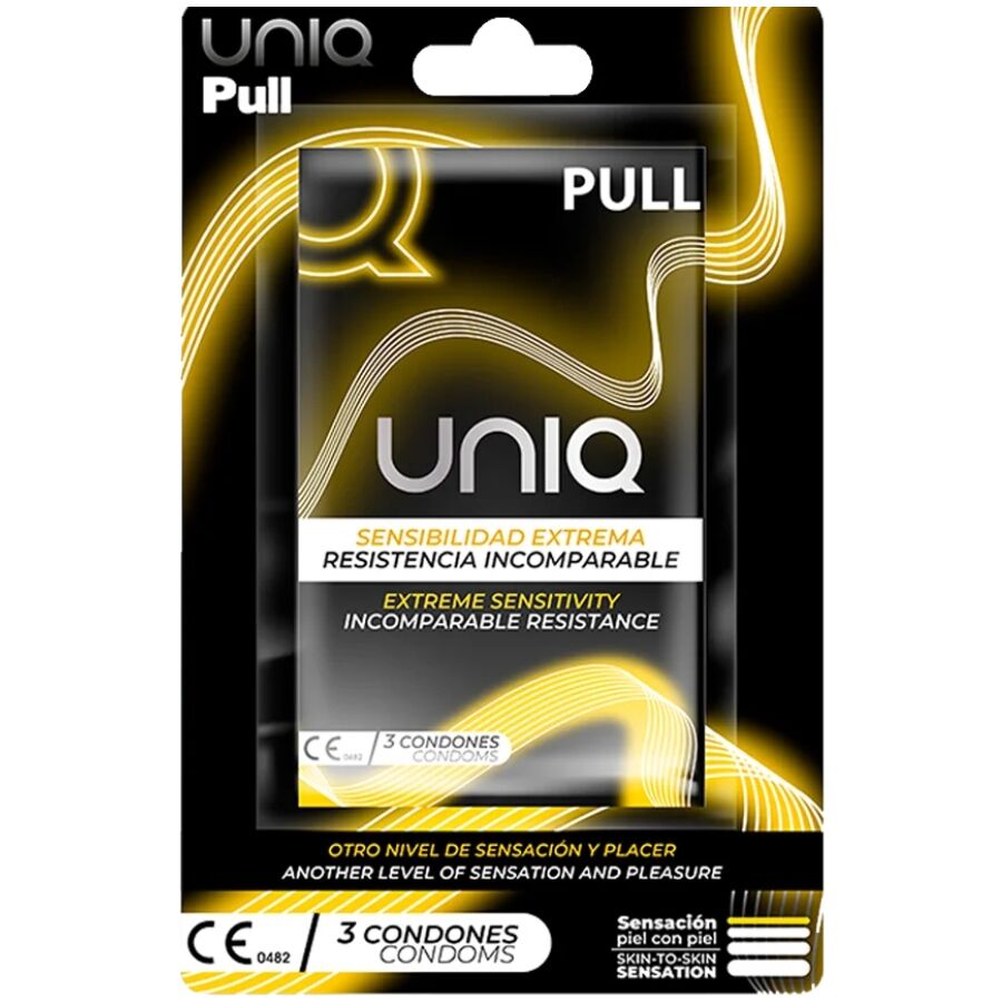 UNIQ - PRESERVATIVO SENZA LATTICE PULL CON STRISCE 3 UNITÀ
