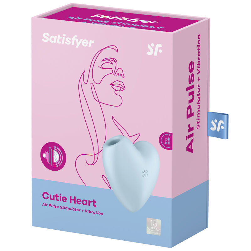 CUTIE HEART AIR PULSE STIMULATOR AND VIBRATOR - SATISFYER