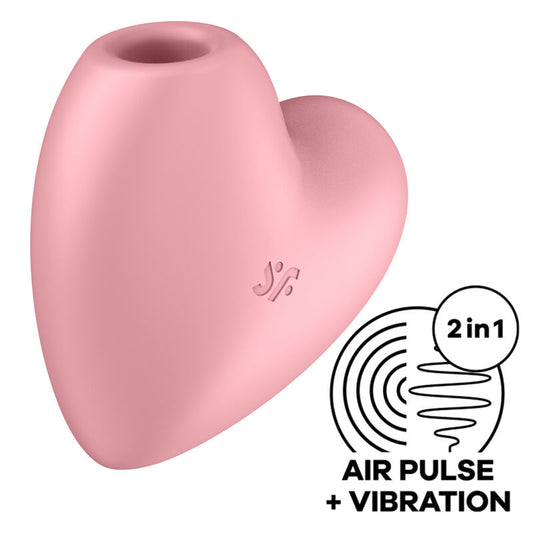 CUTIE HEART AIR PULSE STIMULATOR AND VIBRATOR - SATISFYER