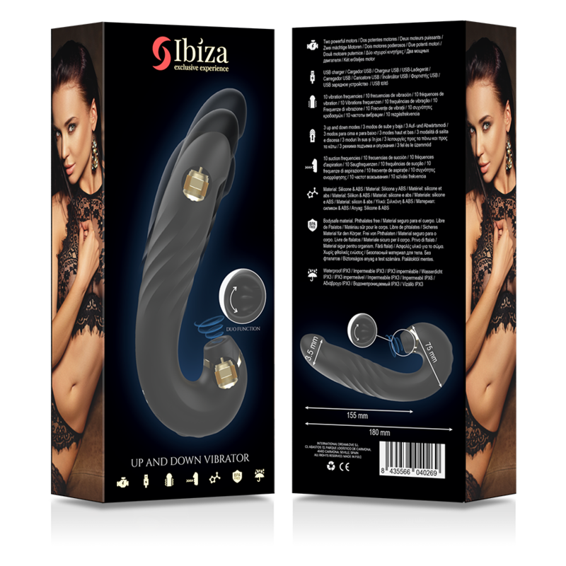 STIMOLATORE Up&Down + VIBRATORE + VENTOSA CLITORIDE - IBIZA