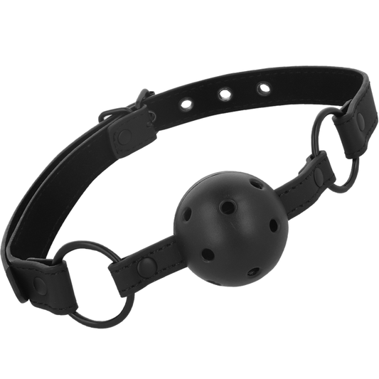 BALL GAG IN VEGAN LEATHER - INTENSE FETISH