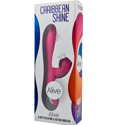 VIBRATORE SHINE CARIBBEAN E SUCKER FUCSIA - ALIVE