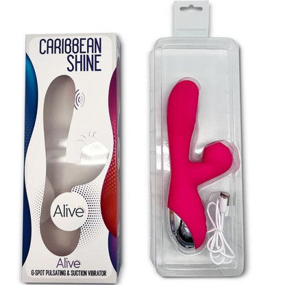 VIBRATORE SHINE CARIBBEAN E SUCKER FUCSIA - ALIVE