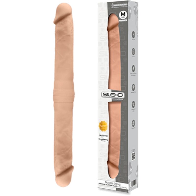 DOUBLE REALISTIC DILDO SILICONE SILEXPAN PREMIUM 42.5 CM - SILEXD