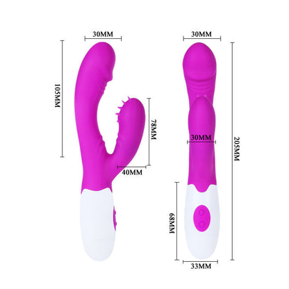 ANDRE VIBRATOR WITH CLITORIS STIMULATOR - PRETTY LOVE FLIRTATION