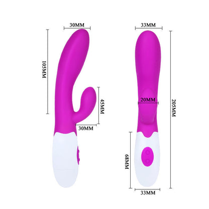 ALVIS VIBRATOR WITH CLITORIS STIMULATOR - PRETTY LOVE