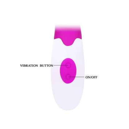 ALVIS VIBRATOR WITH CLITORIS STIMULATOR - PRETTY LOVE