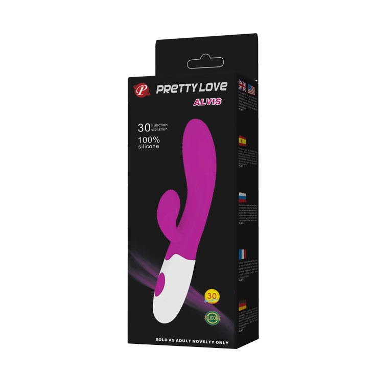 ALVIS VIBRATOR WITH CLITORIS STIMULATOR - PRETTY LOVE