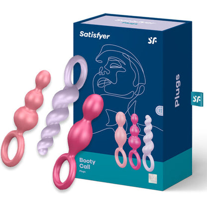 SATISFYER - SET OF 3 PCS TRICOLORED ANAL PLUGS