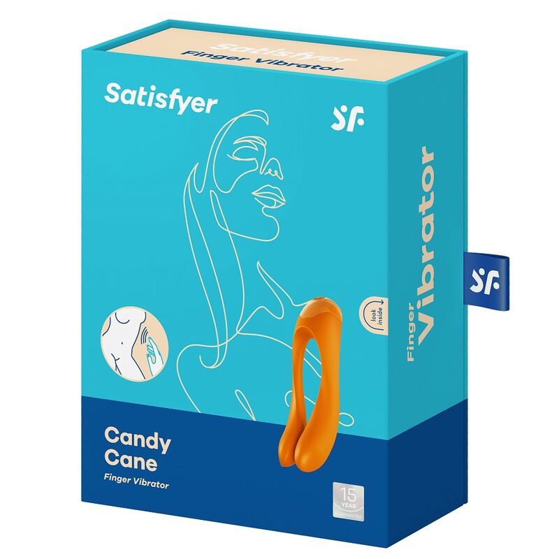 SATISFYER - VIBRATORE DA DITO CANDY CANE ARANCIONE