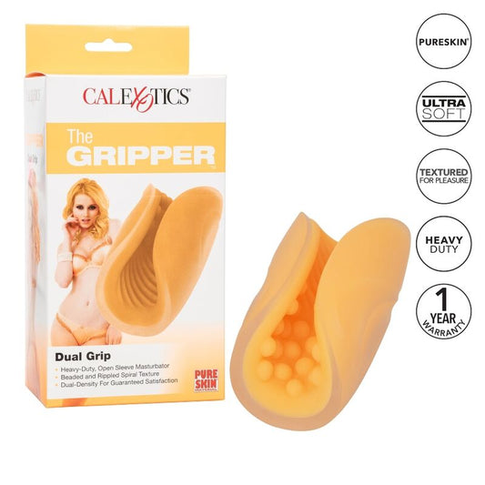 CALEXOTICS - MASTURBATORE BEADED GRIP ARANCIONE