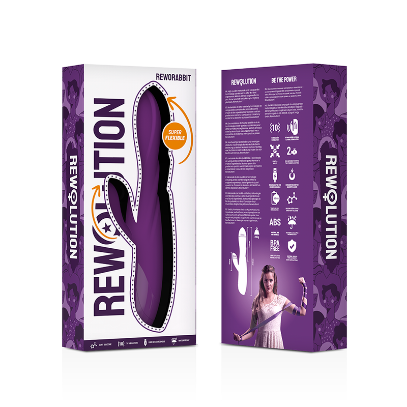 REWOLUTION - REWORABBIT VIBRATORE FLESSIBILE CON CONIGLIO