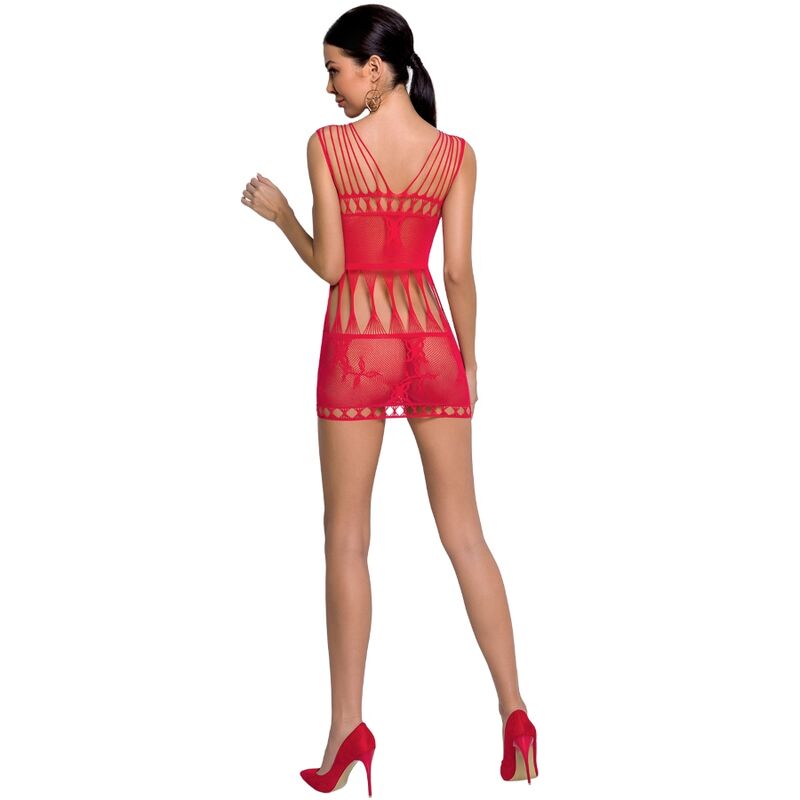 PASSION - WOMAN BS090 BODYSTOCKING ROJO TALLA UNICA