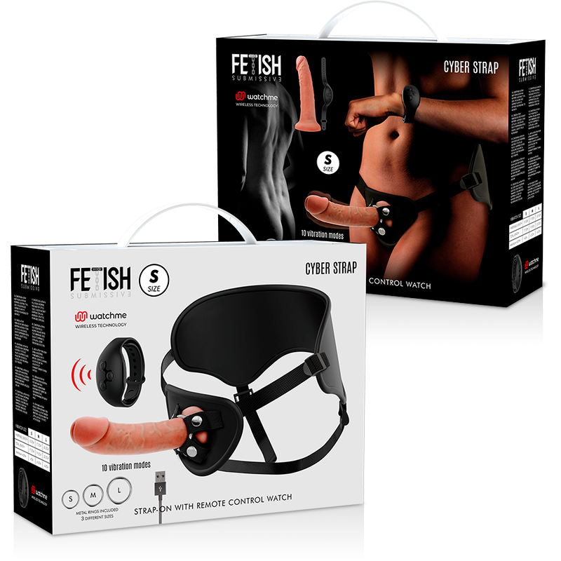 FETISH SUBMISSIVE CYBER STRAP - IMBRAGATURA CON TELECOMANDO TECNOLOGIA DILDO WATCHME S