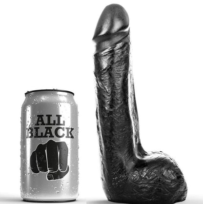 ALL BLACK - DILDO REALISTICO NERO MORBIDO 20 CM