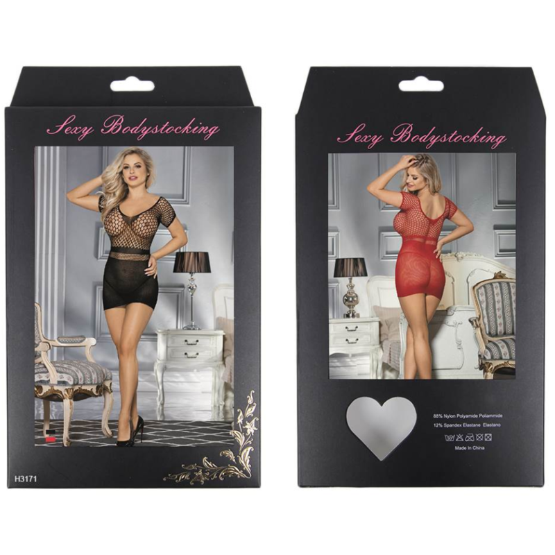 QUEEN LINGERIE - ABITO A RETE MANICHE CORTE S/L