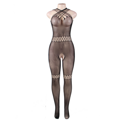 QUEEN LINGERIE - BODYSTOCKING CON SPALLINE S/L