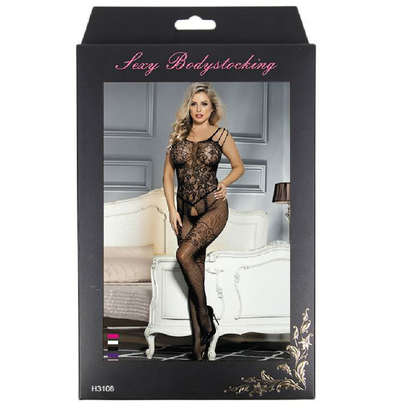 QUEEN LINGERIE - BODYSTOCK CON APERTURA A FIORE S/L