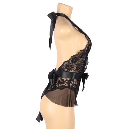 QUEEN LINGERIE - TEDDY BASSO IN PIZZO S/M