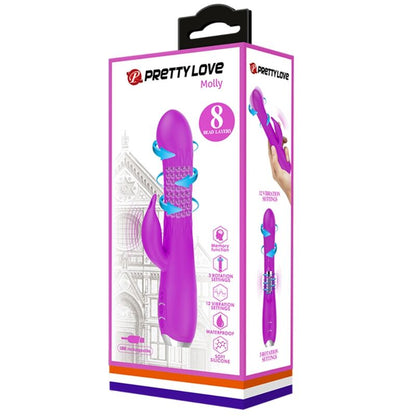 PRETTY LOVE - VIBRATORE MOLLY CON ROTAZIONE RICARICABILE