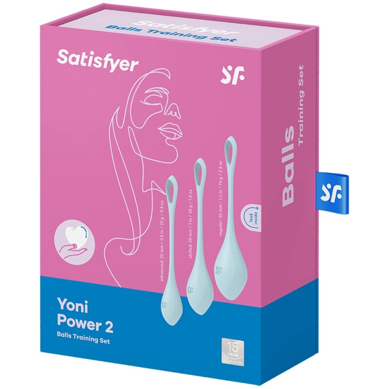 SATISFYER - SET DA ALLENAMENTO YONI POWER 2 BLU