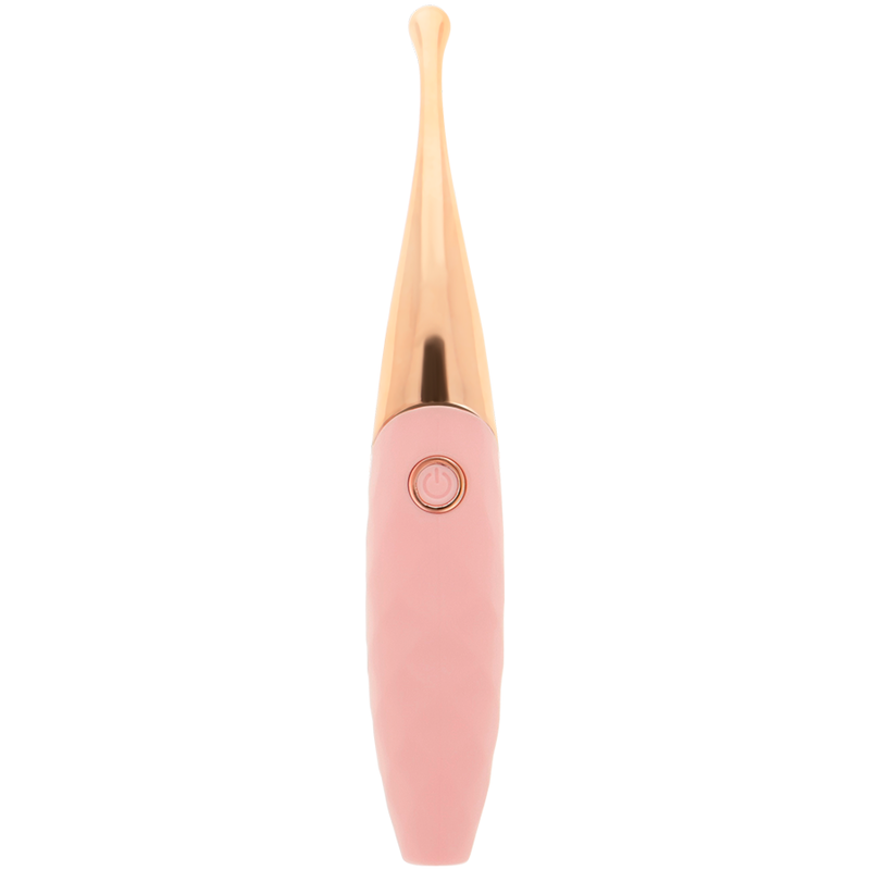 OHMAMA - STIMOLATORE CLITORIDE RICARICABILE 36 MODALITÀ ROSA-ORO ROSA