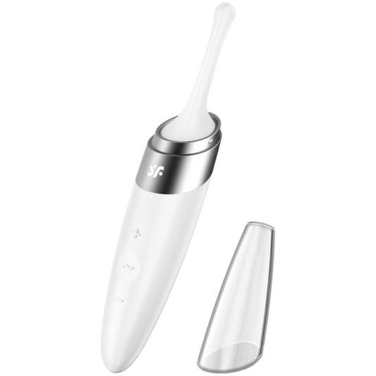 SATISFYER - VIBRATORE CON PUNTA CLIT TWIRLING DELIGHT BIANCO