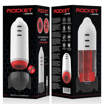 JAMYJOB - ROCKET MASTURBATOR TECNOLOGIA DI COMPRESSIONE MORBIDA E VIBRAZIONE