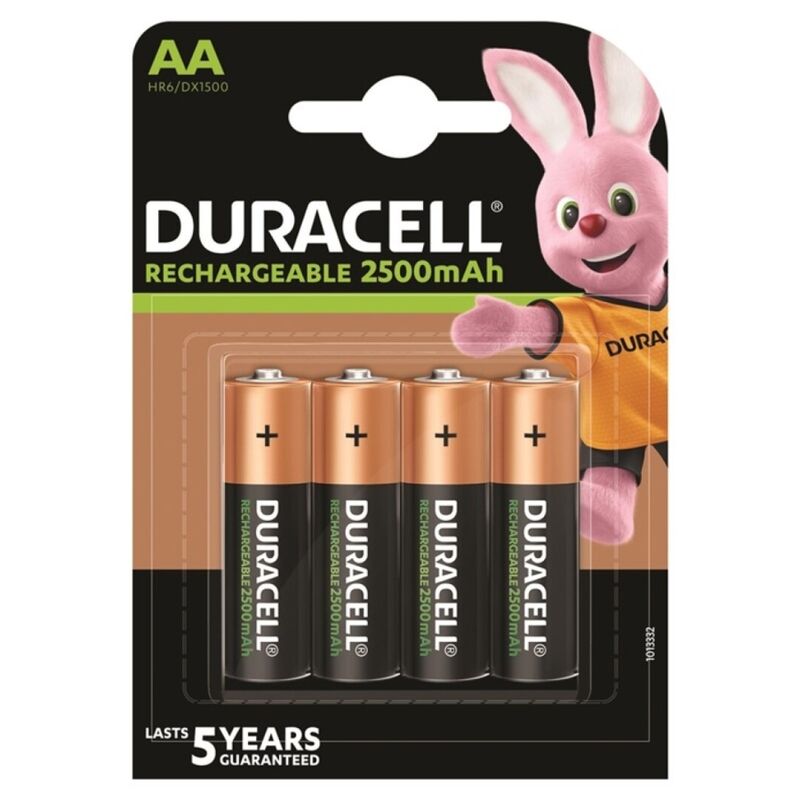 DURACELL - BATTERIA RICARICABILE HR6 AA 2500mAh 4 UNIT