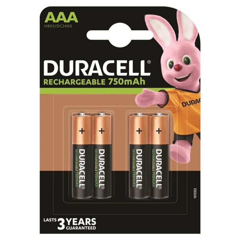 DURACELL - BATTERIA RICARICABILE HR03 AAA 750mAh 4 UNIT