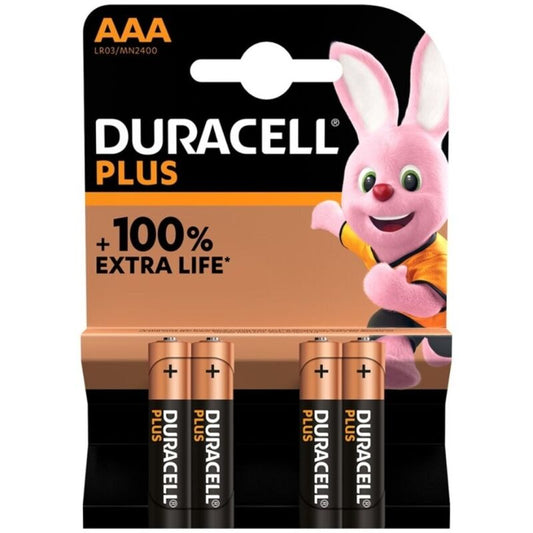 DURACELL - BATTERIA ALCALINA PLUS POWER 100 AAA LR03 4 UNIT