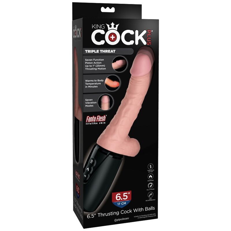 KING COCK - PLUS TRIPLA MINACCIA PELLE CHIARA