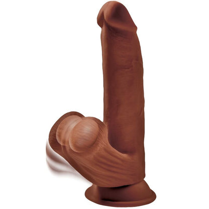 KING COCK - PLUS 3D DILDO SFERE OSCILLANTI 24.5 CM MARRONE