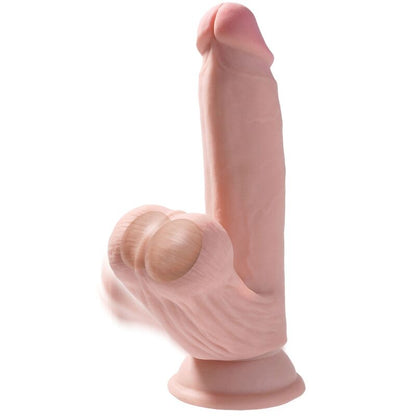 KING COCK - PLUS 3D DILDO SFERE OSCILLANTI 15.2 CM PELLE CHIARA