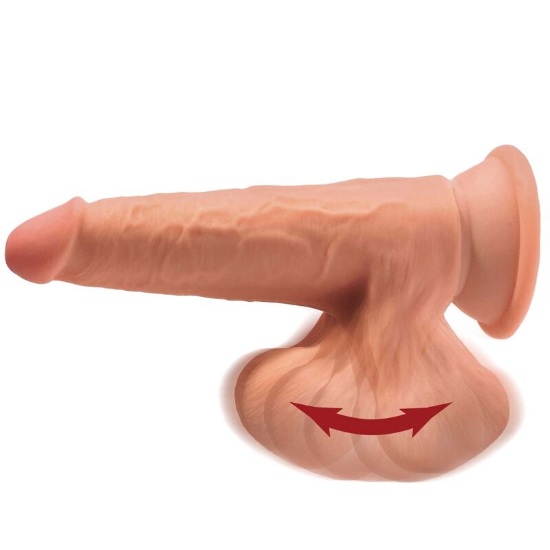 KING COCK - PLUS 3D DILDO SFERE OSCILLANTI 15.2 CM