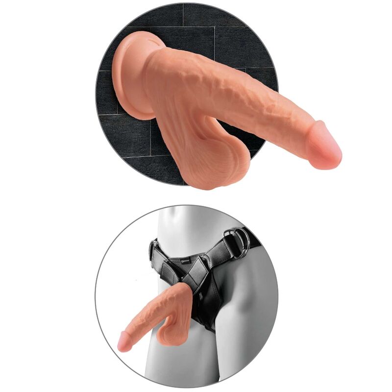 KING COCK - PLUS 3D DILDO SFERE OSCILLANTI 15.2 CM