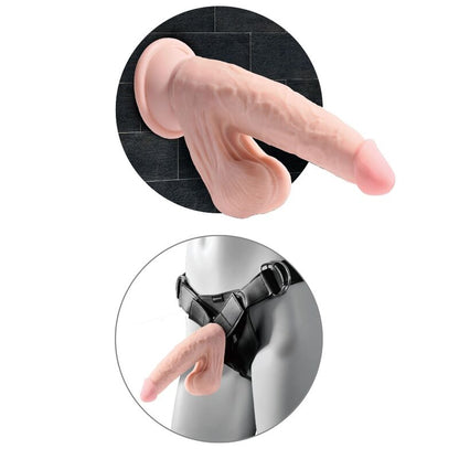 KING COCK - PLUS 3D DILDO SFERE OSCILLANTI 20.3 CM