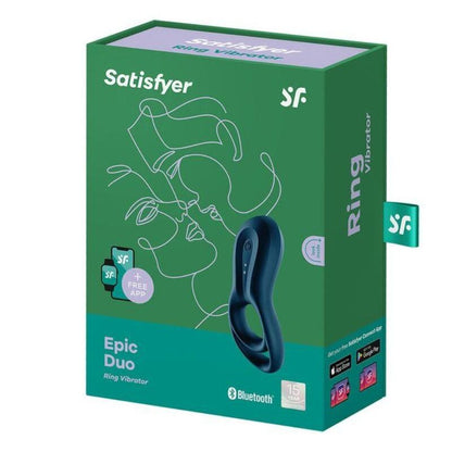 SATISFYER - APP VIBRATORE AD ANELLO EPIC DUO BLU