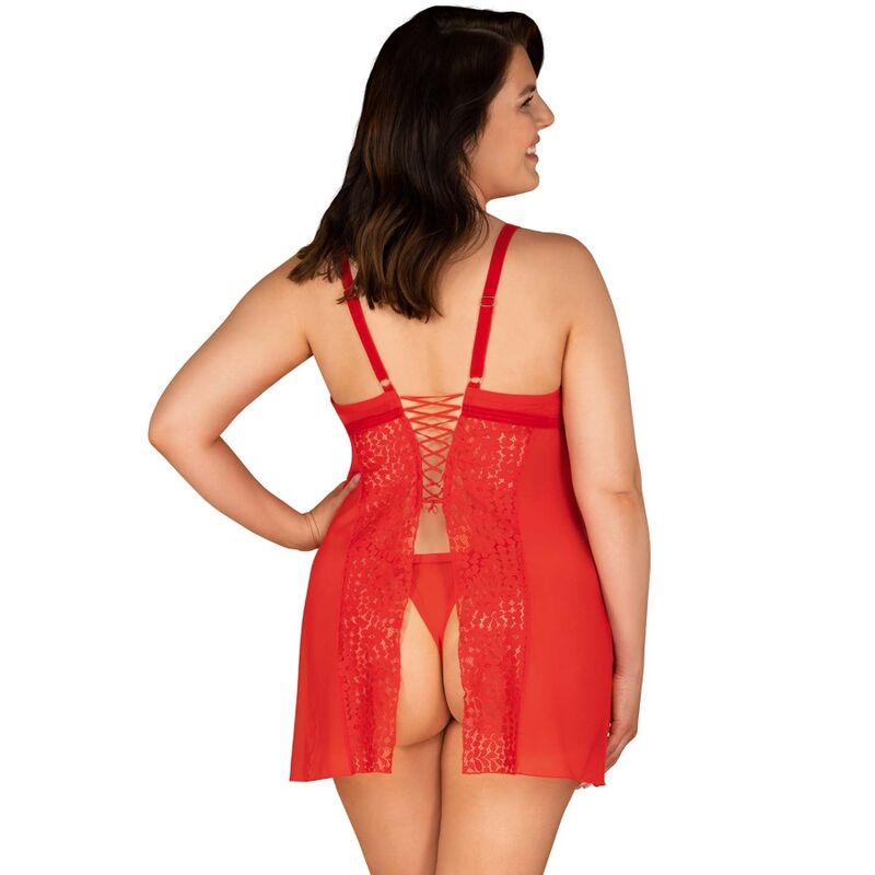 OBSESSIVE - CHEMISE E TANGA BLOSSMINA 4XL/5XL