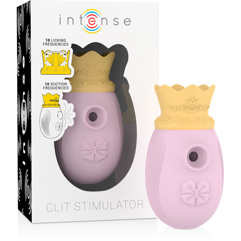 INTENSE - STIMOLATORE DEL CLIT 10 FREQUENZE DI LECCATA E ASPIRAZIONE - ROSA