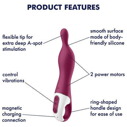 SATISFYER - VIBRATORE AMAZING 1 ASPOT BERRY