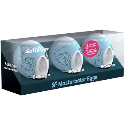 SATISFYER - 3 UOVA MASTURBATORI SAVAGE