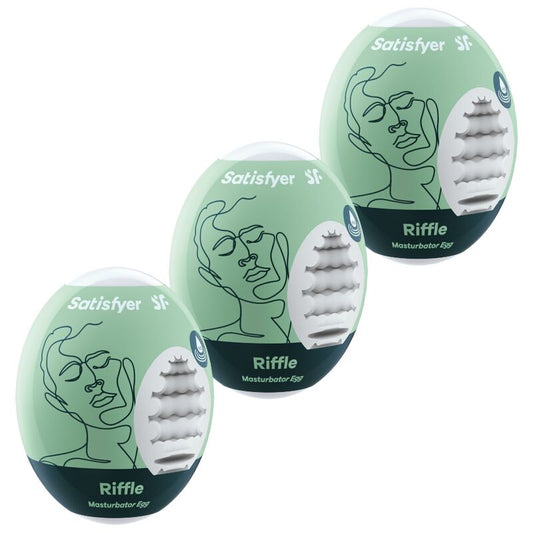 SATISFYER - 3 UOVA MASTURBATORI RIFFLE