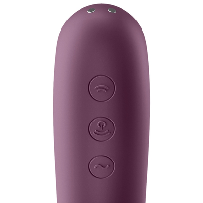 SATISFYER - VIBRATORE DUAL KISS AIR PULSE ROSSO VINO