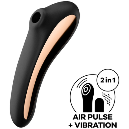 SATISFYER - VIBRATORE DUAL KISS AIR PULSE NERO