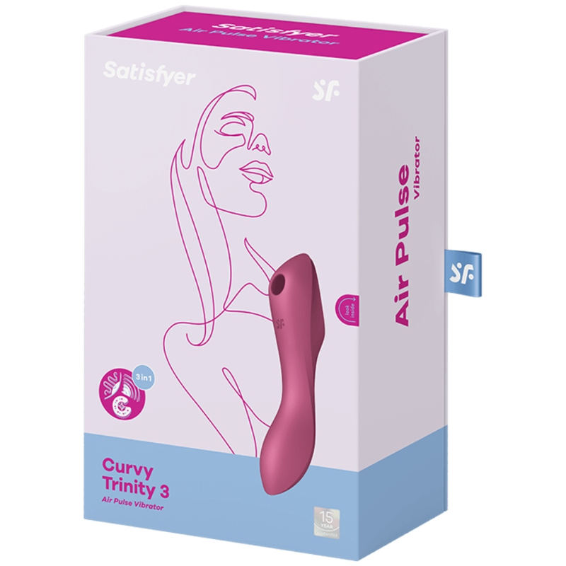 SATISFYER - VIBRATORE CURVY TRINITY 3 AIR PULSE ROSSO