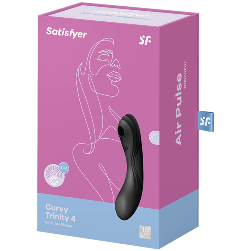 SATISFYER - VIBRATORE CURVY TRINITY 4 AIR PULSE NERO