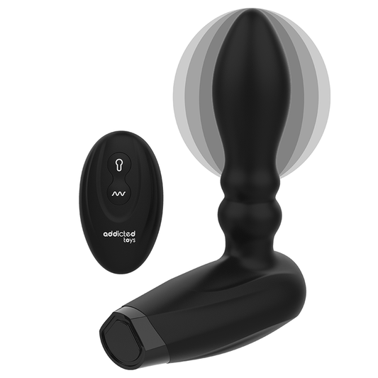 ADDICTED TOYS - INFLATABLE REMOTE CONTROL PLUG - 10 VIBRATION MODES