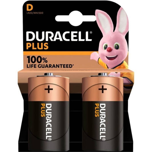 DURACELL - BATTERIA ALCALINA PLUS POWER 100 D LR20 2 UNIT